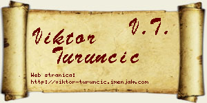 Viktor Turunčić vizit kartica